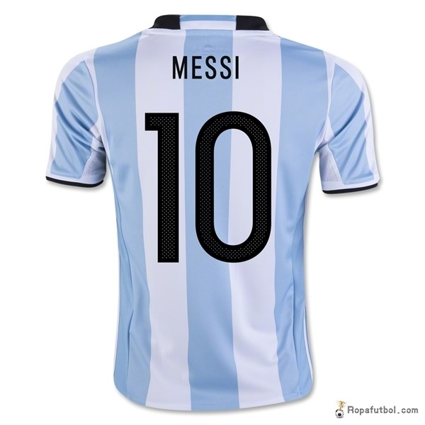 Camiseta Argentina Replica Primera Ropa Messi 2016 Claro Azul
